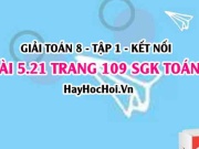 Giải bài 5.21 trang 109 Toán 8 Tập 1 SGK Kết nối tri thức